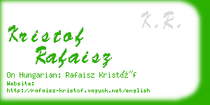 kristof rafaisz business card